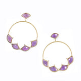 Kashan Half Rose Hoops