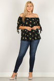 Plus Size Floral Print, Top