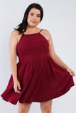 Plus Size Fit N Flare Mini Dress