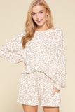 Leopard Printed Knit Loungewear Set