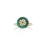 Co-exist - Clover Ring on Gemstone