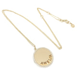 Treasure Disk Name Diamond Name Plate Necklace