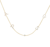 Tiny Treasure Multi Initial diamond necklace