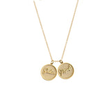 Treasure Disk two Name Plate Necklace