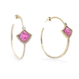 Kashan Hoops in Pink Tourmoline