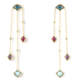 Kashan Triple Drop Earrings