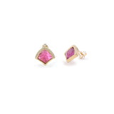 Kashan studs in Pink Tourmaline