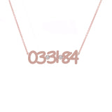 Gold date necklace